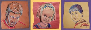 Dessins aux feutres avec rehauts de pastel sec, 40 X 40cm